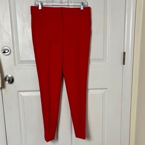 LOFT Marisa Pants Vibrant Red Trousers size 4 work pants holiday dressy career